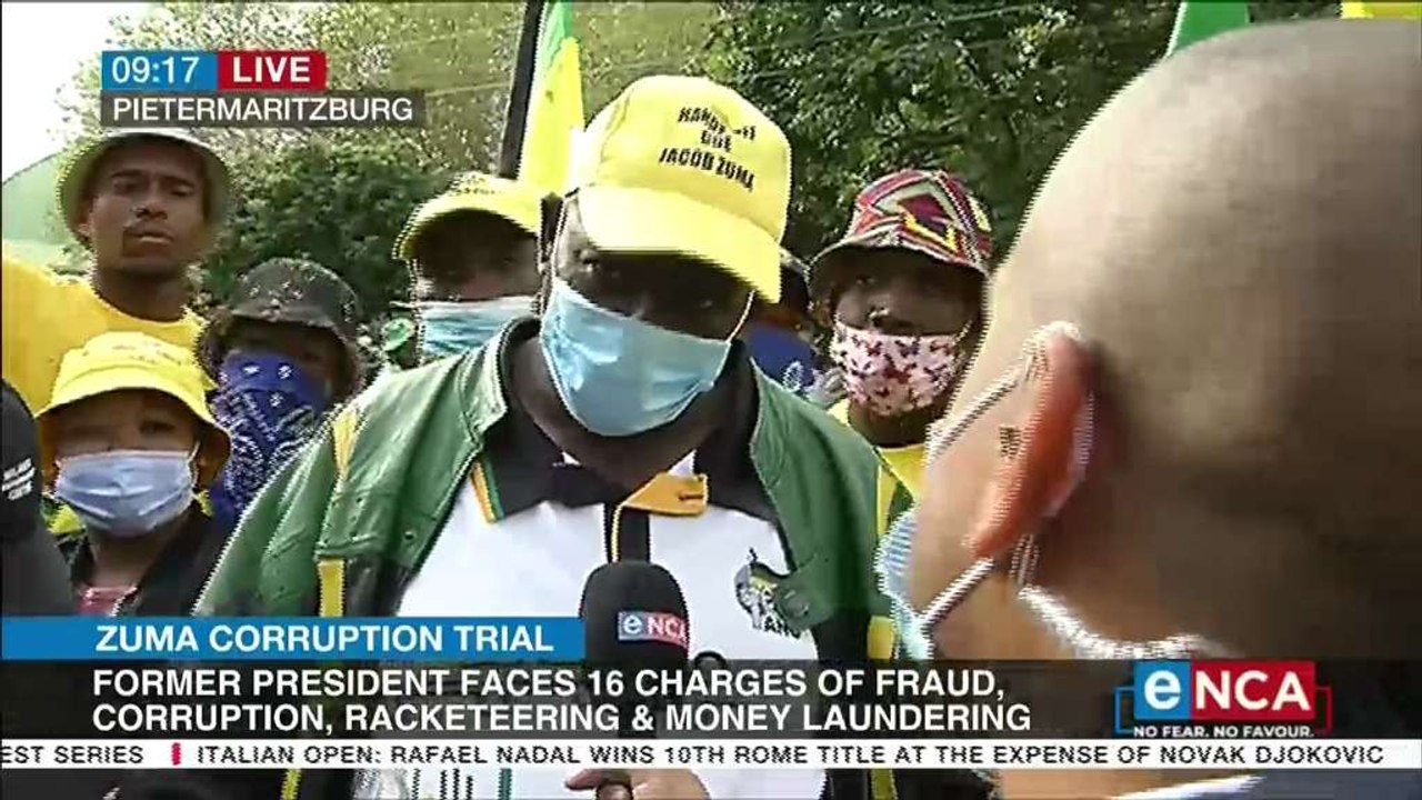 Zuma supporters gather outside court