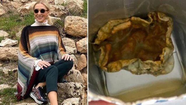 Bakan Ersoy'un eşi Korkunç bir görüntü notuyla paylaştı! Meyve suyu paketinde mide bulandıran cisim