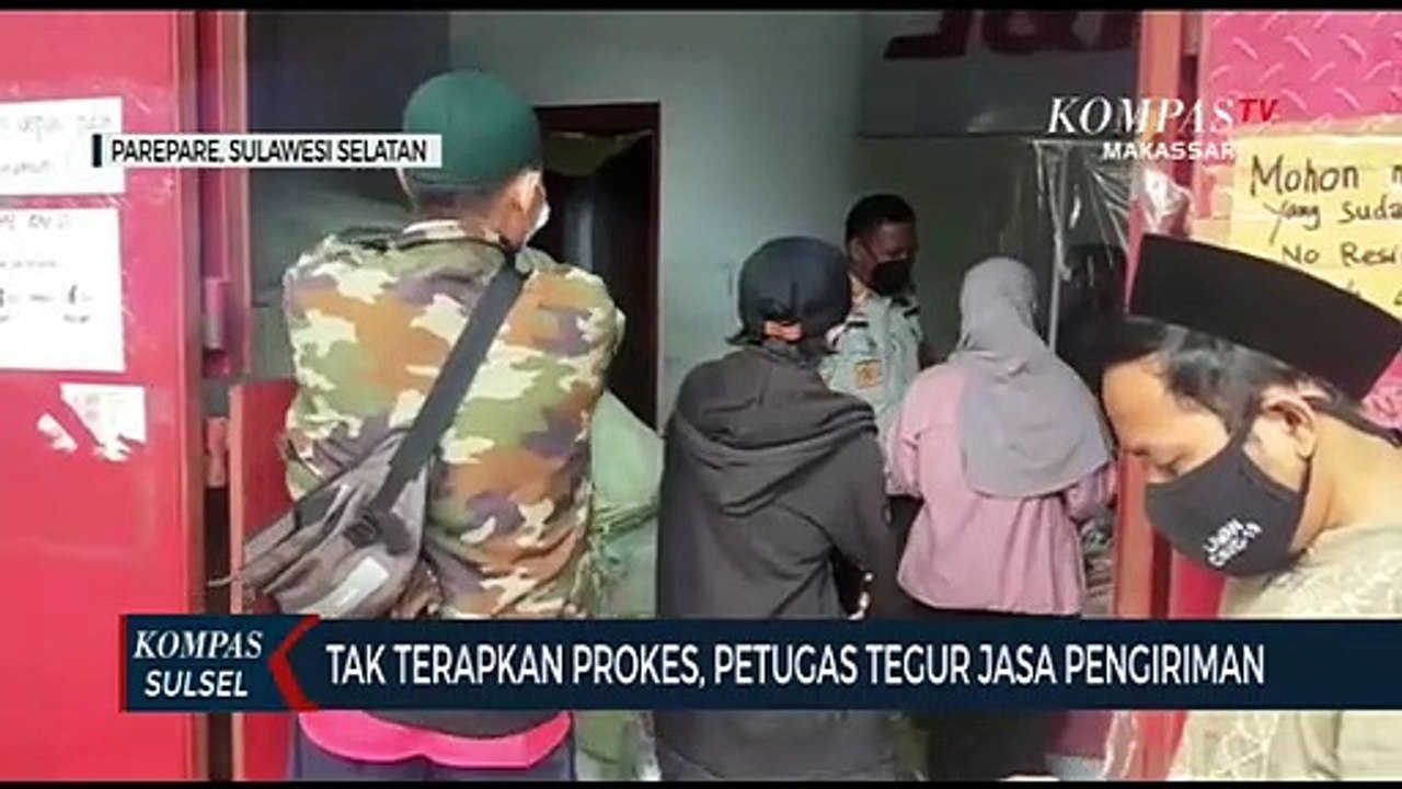 Tak Terapkan Prokes, Petugas Tegur Karyawan Jasa Pengiriman