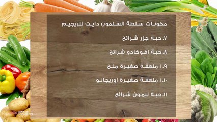 وصفة سلطة السلمون بالخس والخضار  للدايت