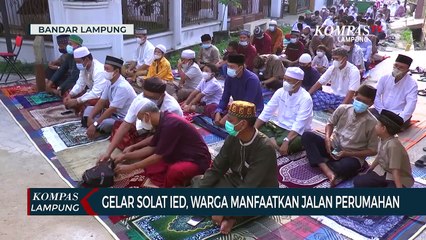 Gelar Shalat Ied, Warga Manfaatkan Jalan Perumahan