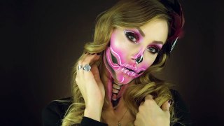 Neon Skull Makeup - Halloween 2017