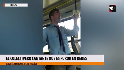 El colectivero cantante que es furor en redes