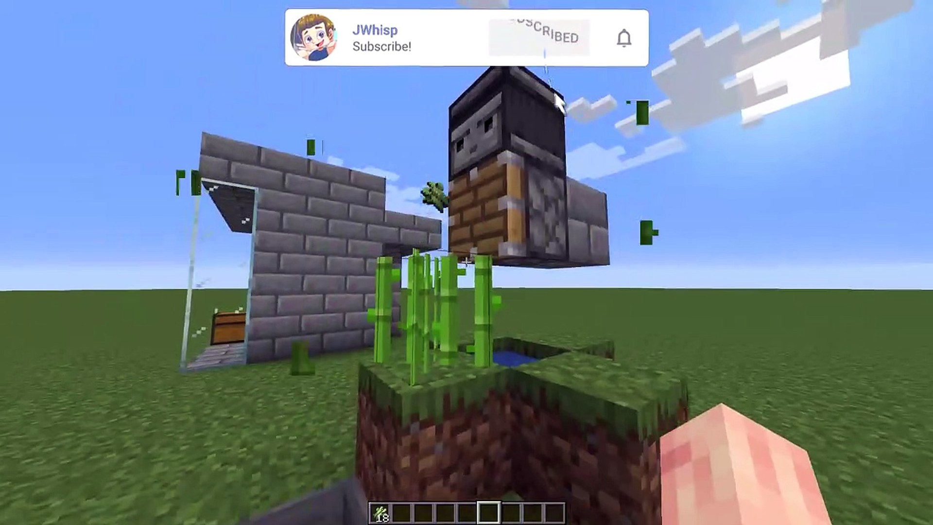 Minecraft: Easiest Automatic Sugarcane Farm! [100.1006-100.1007]