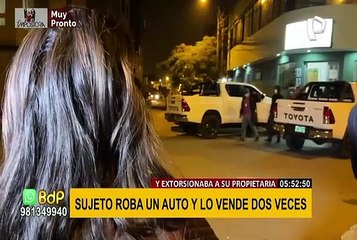 SJL: sujeto engaña a mujer para robar su vehículo y lo vende dos veces