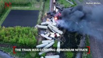 Train Carrying Hazardous, Explosive Materials Derails in Iowa