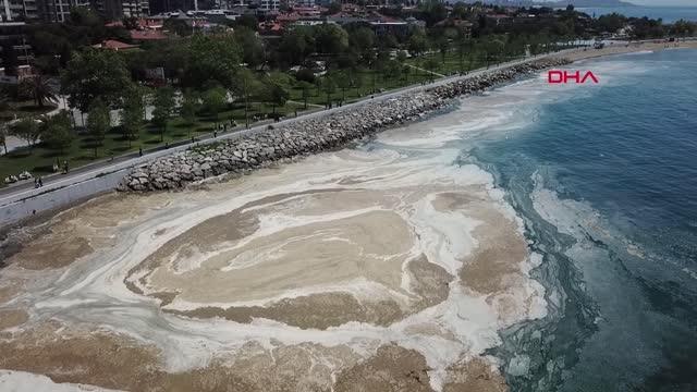 KADIKÖY CADDEBOSTAN SAHİLİ'NDE DENİZ SALYASI