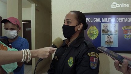 Família visita policial que ajudou a salvar bebê engasgado