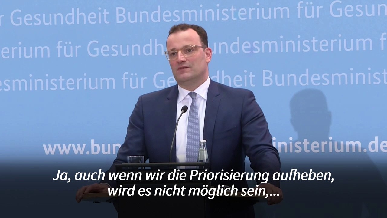 Spahn: Nicht jeder kann sich sofort impfen lassen