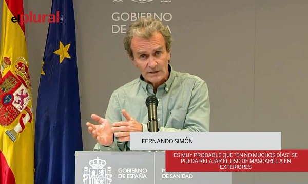 Simón avanza que es muy probable que en no muchos días se pueda relajar el uso de mascarilla en exteriores