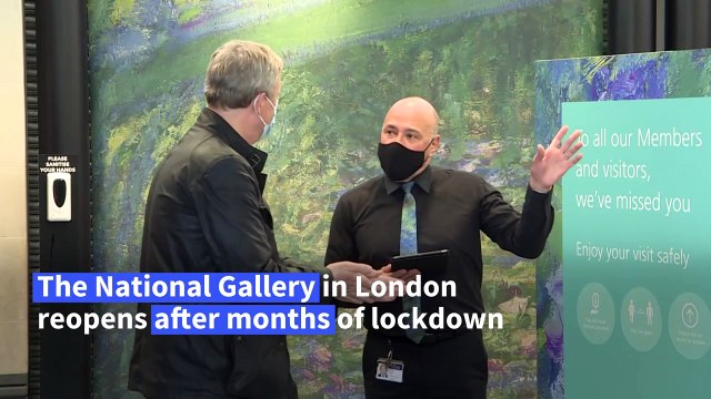 Art lovers flock to London's National Gallery as virus restrictions eased