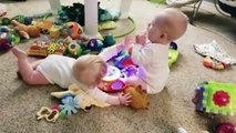 Funny Twins Baby Playing Together - Funniest  Baby Video