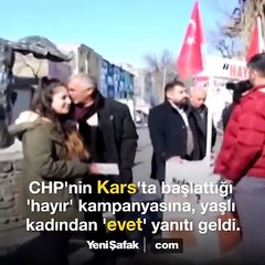 CHP’li başkana yaşlı kadından 'evet' cevabı!