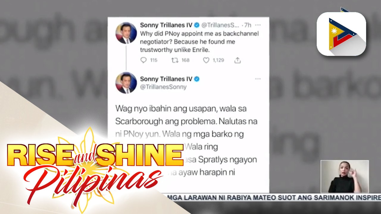 Trillanes, sinagot ang pagkuwestiyon sa kanya bilang backchannel negotiator sa China noong panahon ni ex-Pres. Aquino