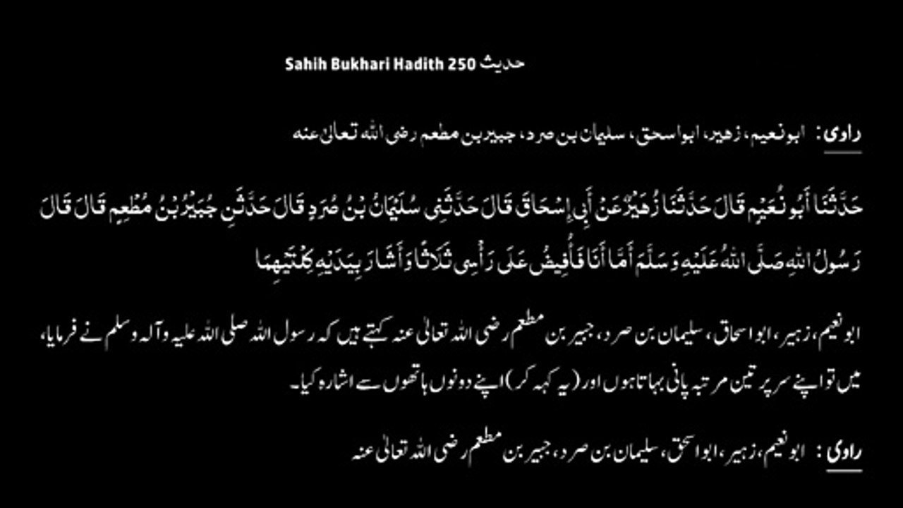 Watch *Hadith 250 Sahih Bukhari*