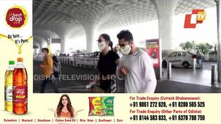 Gauahar Khan And Zaid Darbar Get Papped At Mumbai Airport In Athleisure And Masks