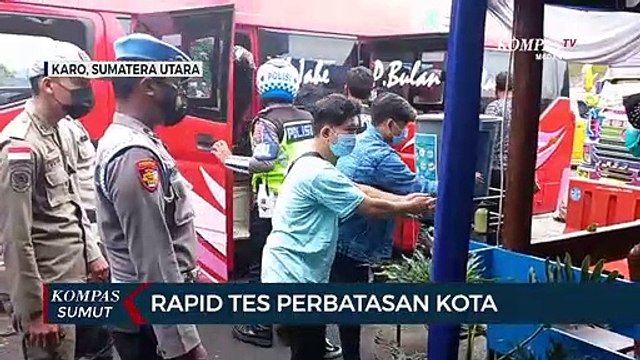 Polres Tanah Karo Gelar Rapid Test di Perbatasan Kota