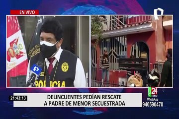 PNP detuvo a banda de delincuentes que secuestraron a niña de 13 años