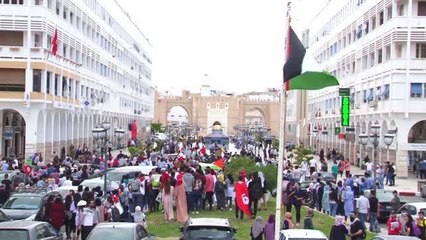 İsrail'in Filistinlilere yönelik saldırıları Tunus'ta protesto edildi