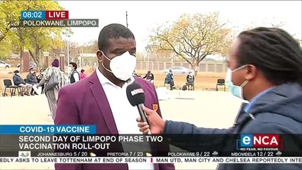 Second day of phase two vaccine rollout