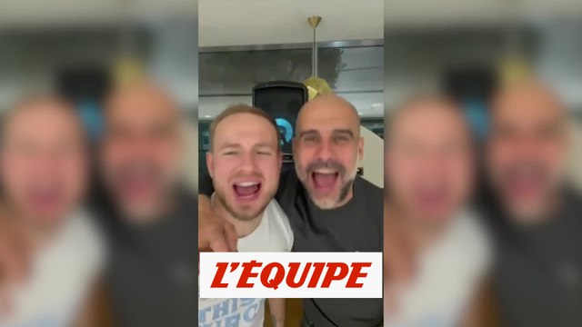 Guardiola a bien fêté le titre de Manchester City - Foot - WTF
