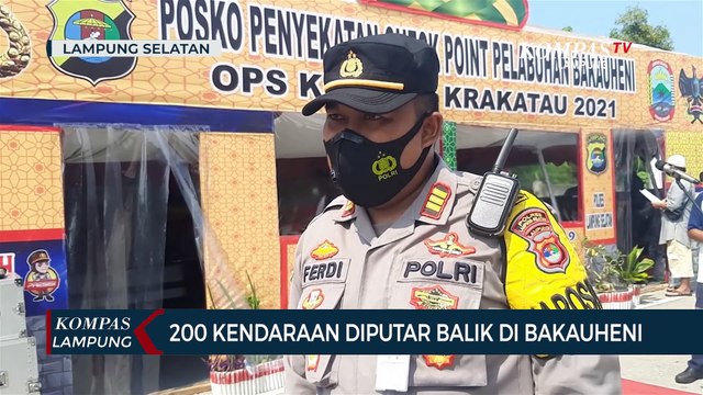 200 Kendaraan Diputar Balik Selama Larangan Mudik di Bakauheni