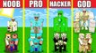Minecraft Battle_ GOLEM HOUSE BUILD CHALLENGE - NOOB vs PRO vs HACKER vs GOD _ Animation IRON TITAN