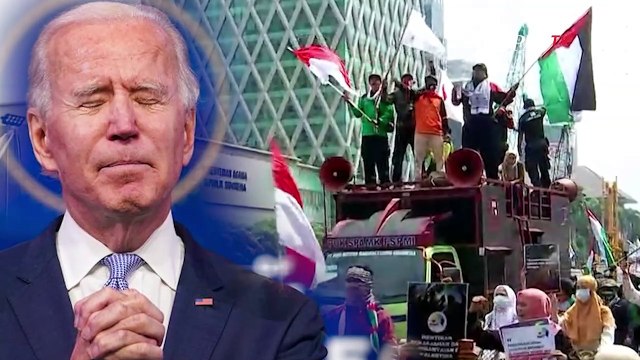 Demo Pro Palestina di Kedubes AS, Massa Kirim Pesan ke Joe Biden