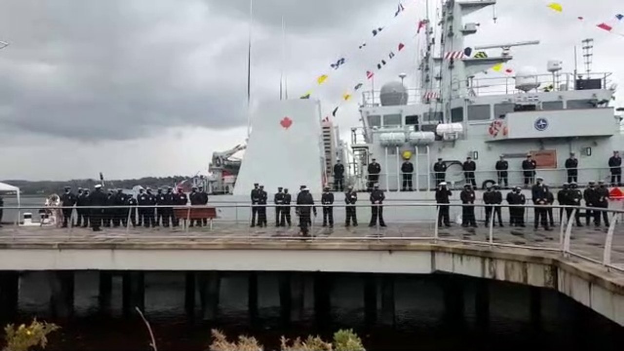 Canadian navy in  Derry for Battle of the Atlan...