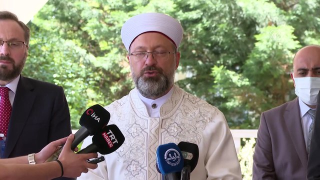 ANKARA - Diyanet İşleri Başkanı Erbaş, Filistin'in Ankara Büyükelçisi Mustafa’yı ziyaret etti