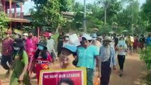 تظاهرات مناهضة للانقلاب في جنوب بورما