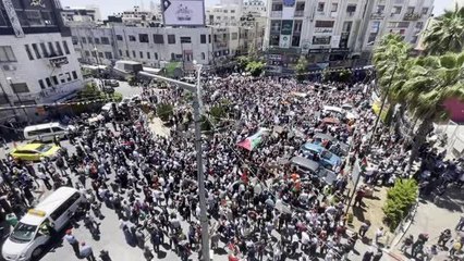 Batı Şeria'da, Gazze'ye destek gösterisi