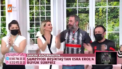 Şampiyon Beşiktaş'ın futbolcularından Esra Erol'a sürpriz!