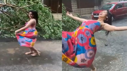 Deepika Singh को Tauktae Cyclone वाली बारिश के बीच नाचता देख हैरान हुए फैंस  | FilmiBeat