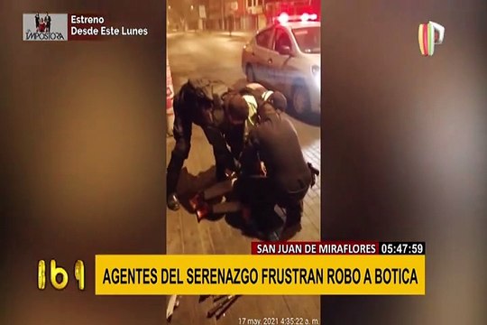 SJM: serenos sorprenden a ladrones y frustran robo a botica