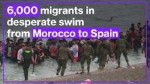 6,000 migrants in desperate swim from Morocco to Spain