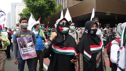 CAKARTA - Endonezya'da Filistin'e destek gösterisi