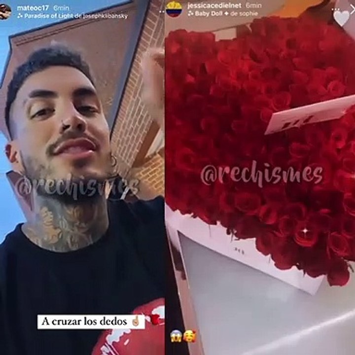 Con un ramo de rosas, Mateo Carvajal invita a salir  a Jessica Cediel