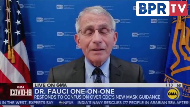 Dr. Fauci admits his wearing masks indoors despite being vaccinated is NOT based on science