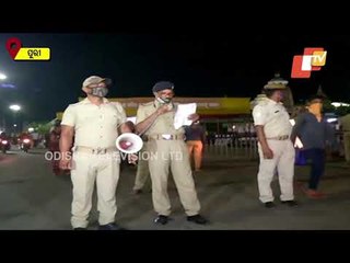 Puri Police Making Announcement On Night Curfew Amid COVID19 Surge