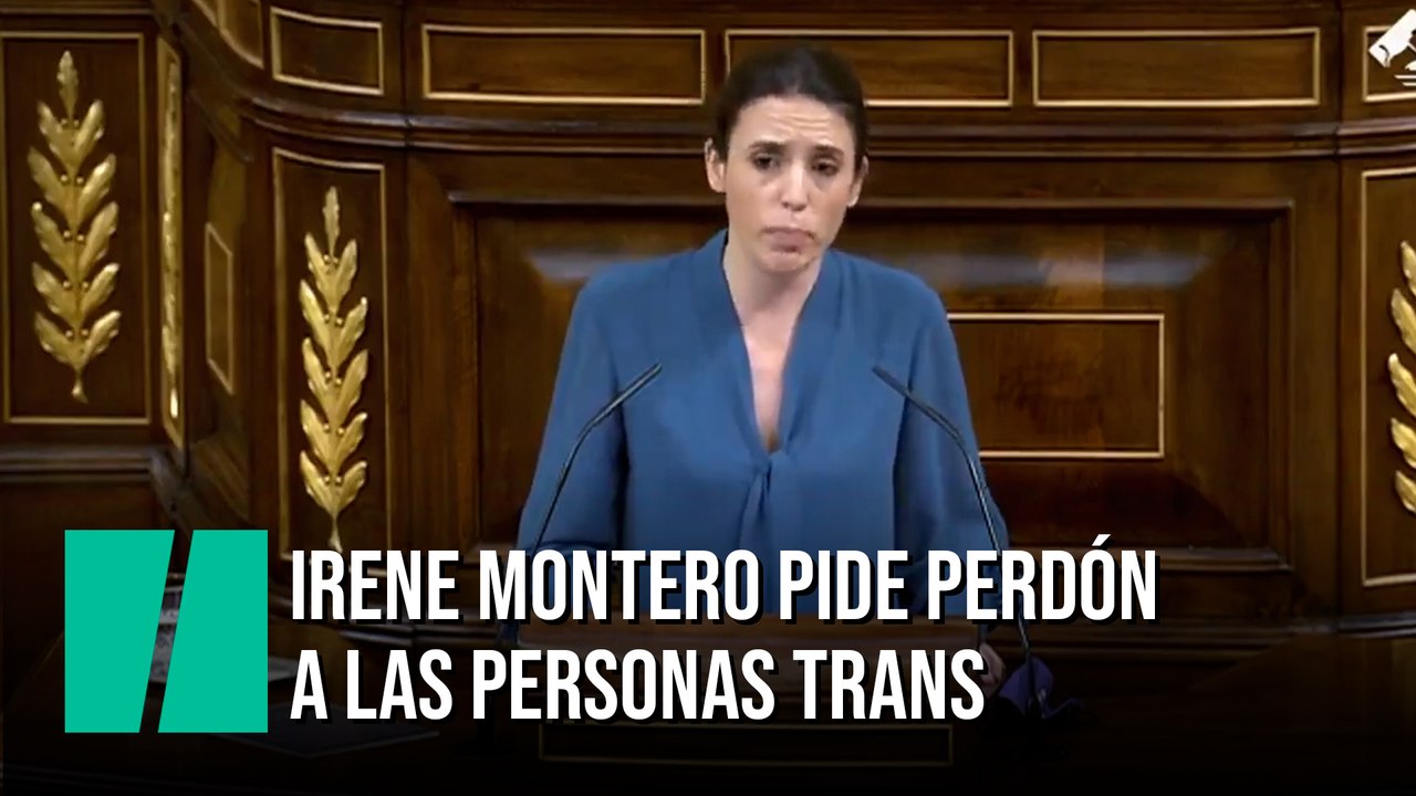 Irene Montero pide perdón a las personas trans