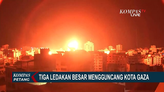 Terjadi 3 Ledakan Besar Guncang Gaza Palestina dari Serangan Israel