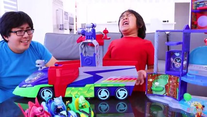 Pj Masks Helps Ryan Track Romeo With Pj Seeker Vehicle And Mission Control Hq!!!