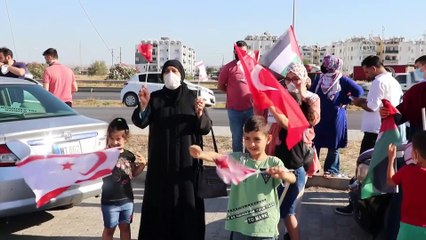LEFKOŞA - KKTC'de İsrail'in Filistinlilere saldırıları 'Büyük Kudüs Konvoyu' oluşturularak protesto edildi