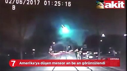 Amerika'ya düşen dev meteor böyle görüntülendi!