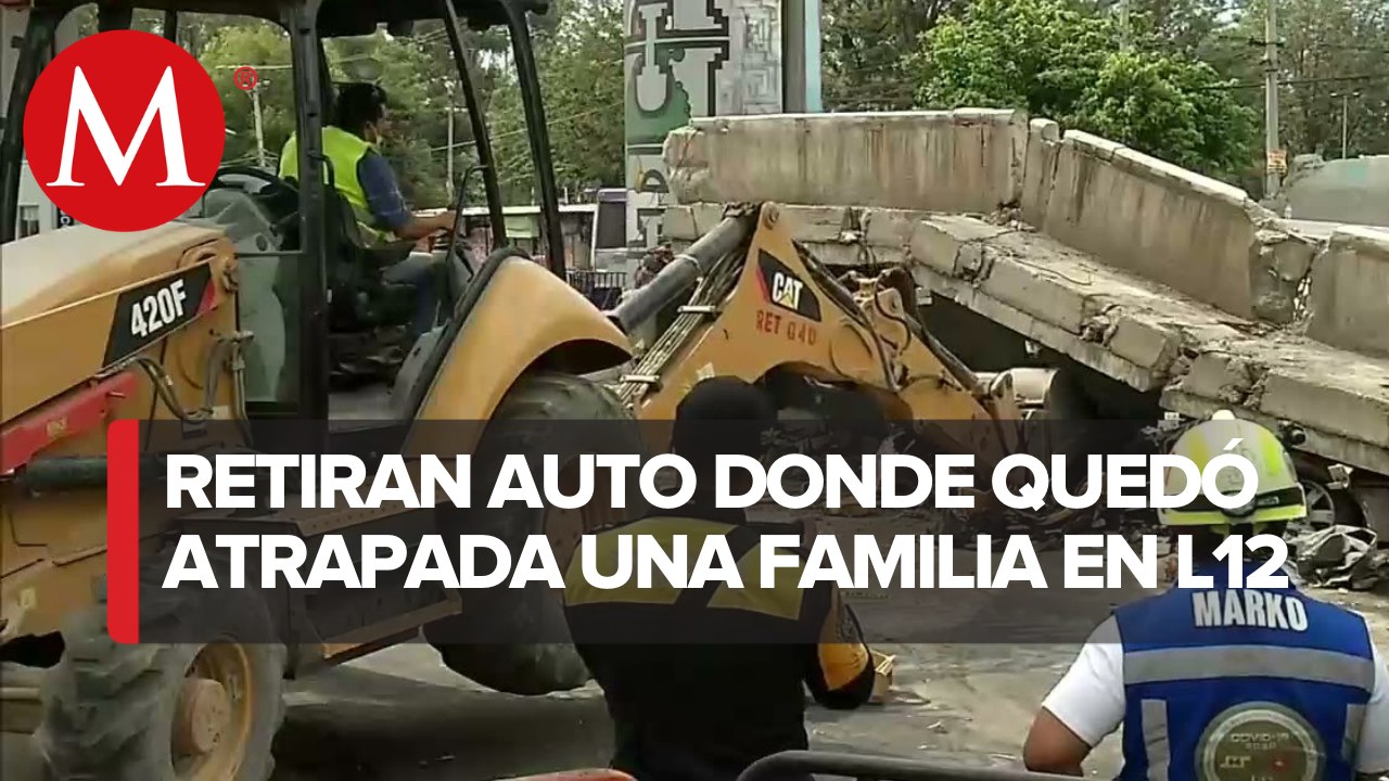 Desplome de la L1:  Retiran vehículo en el que murió aplastado un hombre