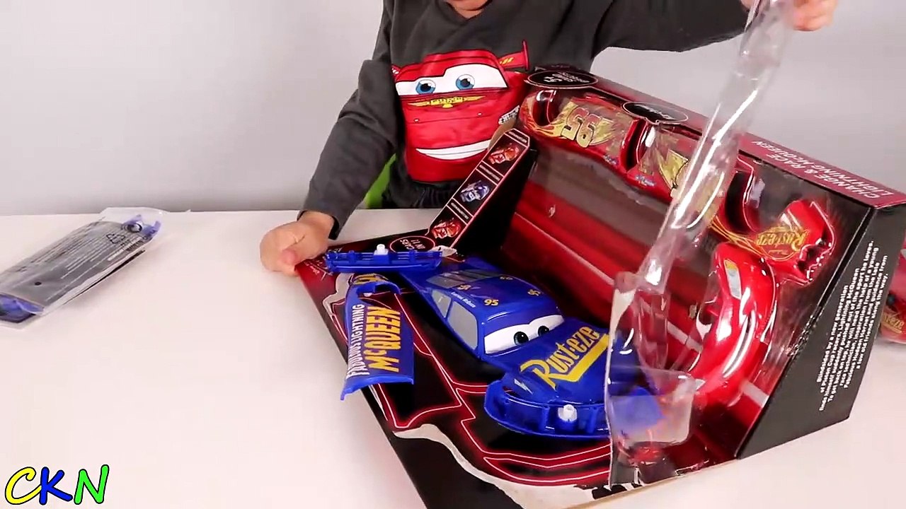 Change & Race Disney Cars 3 Toys Lightning Mcqueen Unboxing Fun With