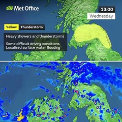 Thunderstorm warnings in place