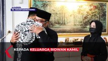 AHY Peluk Ridwan Kamil Saat Takziah ke Gedung Pakuan