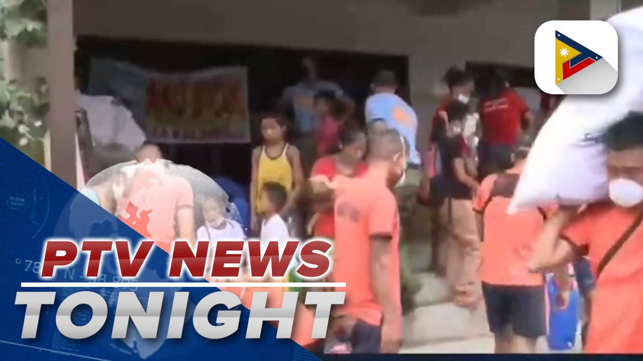 Evacuees return to their houses in Brgy. Puting Sapa in Juban, Sorsogon days after Mt. Bulusan erupted